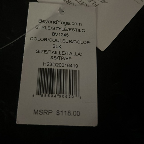 Beyond Yoga Best Dress Pant in Black Textured Velvet Wide Leg Flare Size XS NWT - Picture 10 of 11